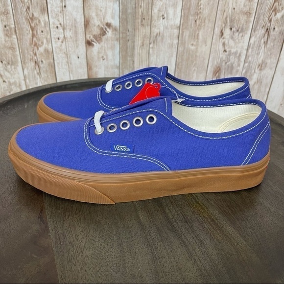 Vans Authentic Gum Sole Spectrum Blue Canvas Sneaker Size 8.5 Women - Picture 4 of 9
